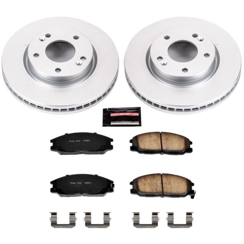 Power Stop 01-05 Hyundai Santa Fe Front Z17 Evolution Geomet Coated Brake Kit Brake Kits - Performance Blank PowerStop
