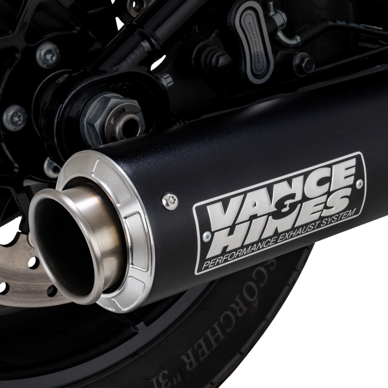 Vance & Hines 2025 Narrow Tire Softail Supersport Slip-On - Black Powersports Exhausts Vance and Hines
