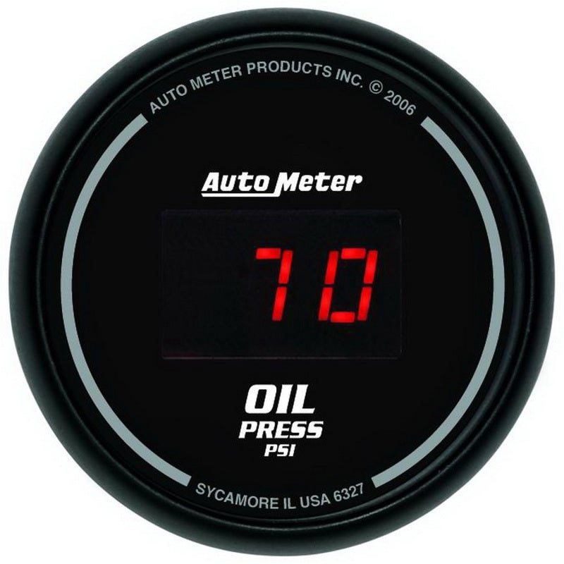 Autometer Black 0-100 psi Digital Oil Pressure Gauge Gauges AutoMeter