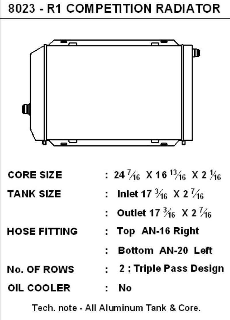 CSF Universal Triple Pass Dual Core Radiator w/AN Fittings Radiators CSF