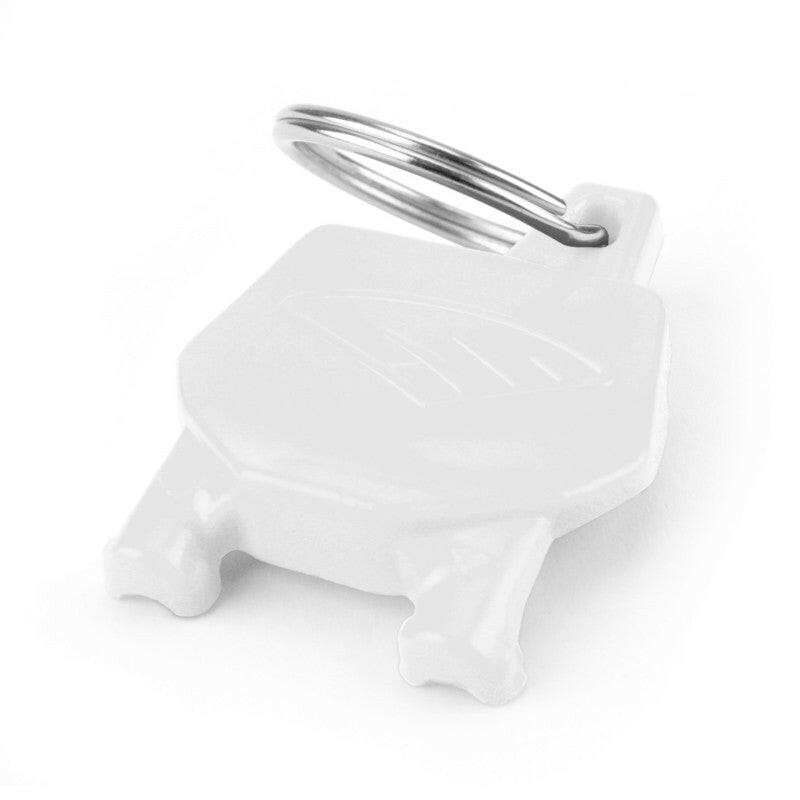 Cycra Key Ring with Number Plate - White Marketing Cycra