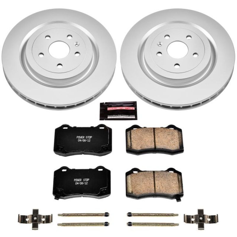 Power Stop 09-15 Cadillac CTS Rear Z17 Evolution Geomet Coated Brake Kit Brake Kits - Performance Blank PowerStop