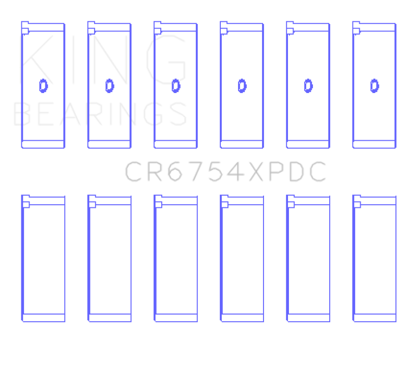 King Toyota 2JZGE 2JZGTE 24v (Size Standard - Predoweled for Alum Rods) Performance Rod Bearing Set Bearings King Engine Bearings