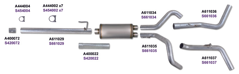 Diamond Eye KIT 3in Catback DUAL GAS AL FORD 5.4L F150 04-08 Catback Diamond Eye Performance