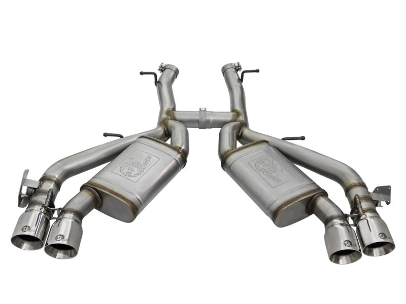 aFe MACHForce XP 3in 304 SS Axle-Back Dual Exhaust (NPP) w/ Polished Tips 16-17 Camaro SS V8-6.2L Axle Back aFe