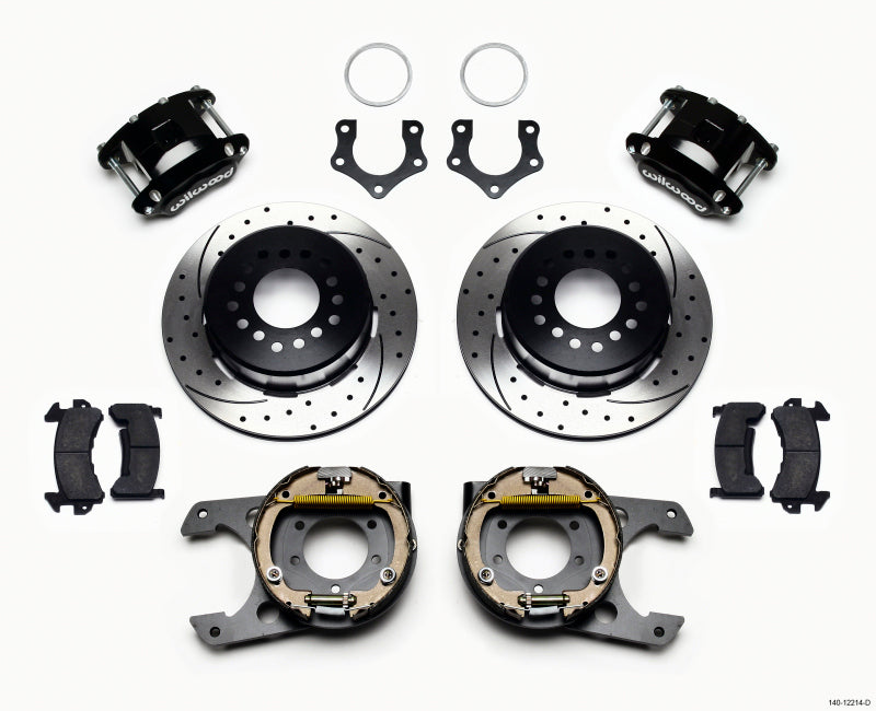 Wilwood D154 P/S Park Brake Kit Drilled Mopar/Dana 2.36in Off w/Snap Ring Bearing Big Brake Kits Wilwood