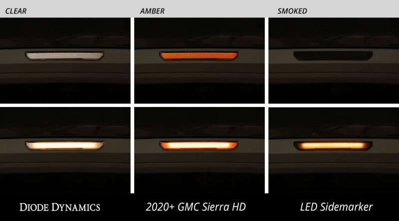 Diode Dynamics 20-21 Sierra 2500/3500 HD LED Sequential Sidemarkers - Amber Set Light Accessories and Wiring Diode Dynamics