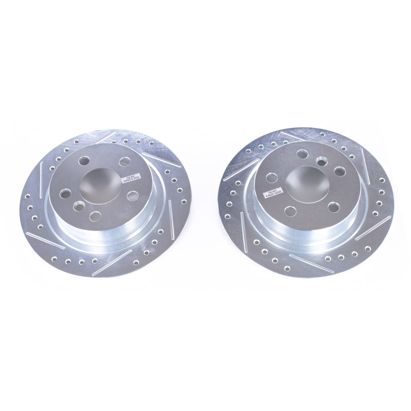 Power Stop 14-18 BMW i3 Rear Evolution Drilled & Slotted Rotors - Pair Brake Rotors - Slot & Drilled PowerStop