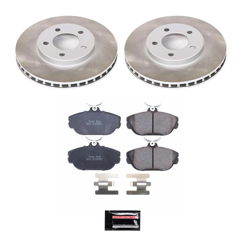 Power Stop 94-00 Mercury Sable Front Semi-Coated Rotor Kit Brake Kits - Performance Blank PowerStop