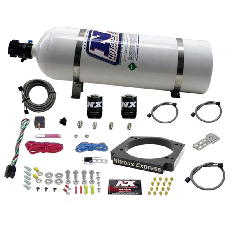 Nitrous Express GM LS 112mm Adapter Plate Kit (100-400HP) w/ 15LB Bottle Nitrous Systems Nitrous Express