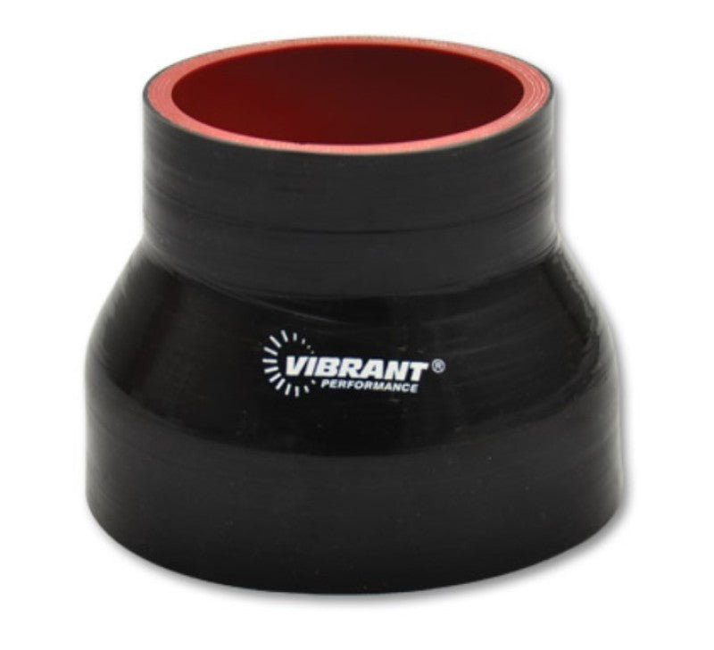 Vibrant 4 Ply Reducer Coupler 3in ID x 2.5in ID x 4.5n Long - Black Silicone Couplers & Hoses Vibrant