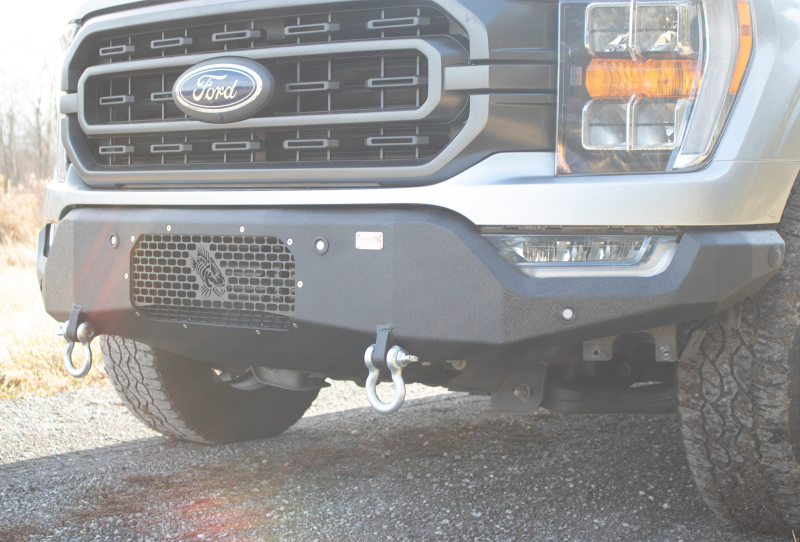 Fishbone Offroad 2021+ Ford F150 Front Bumper - Black Bumpers - Steel Fishbone Offroad