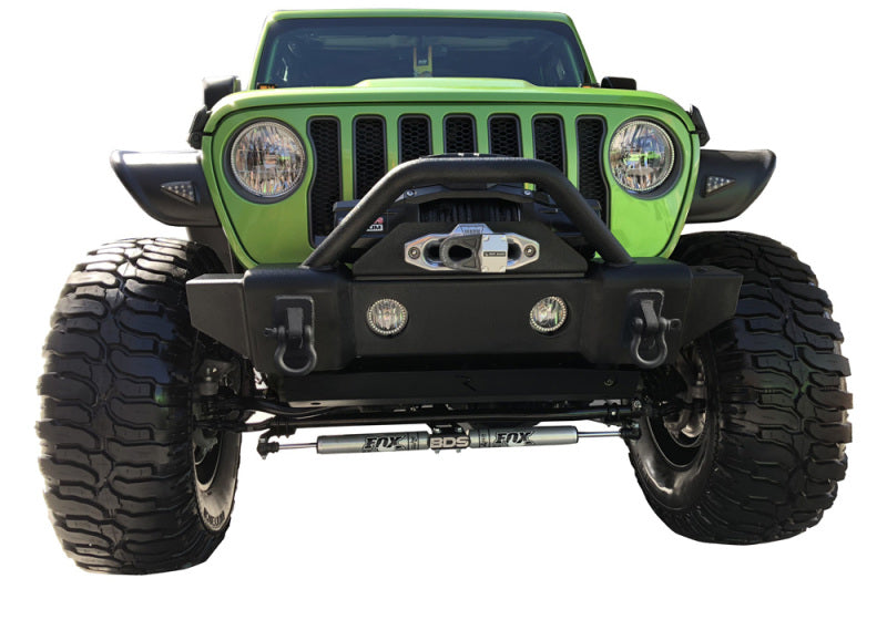 Rampage 2007-2018 Jeep Wrangler(JK) Recovery Bumper Stubby Front - Black Bumpers - Steel Rampage