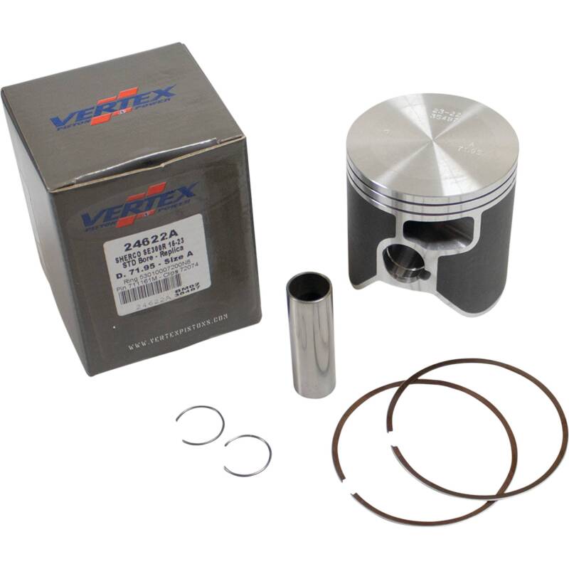 Vertex Piston 16-24 Sherco SE-R 300 300cc Cast Replica Piston Kit Piston Sets - Powersports Vertex Pistons