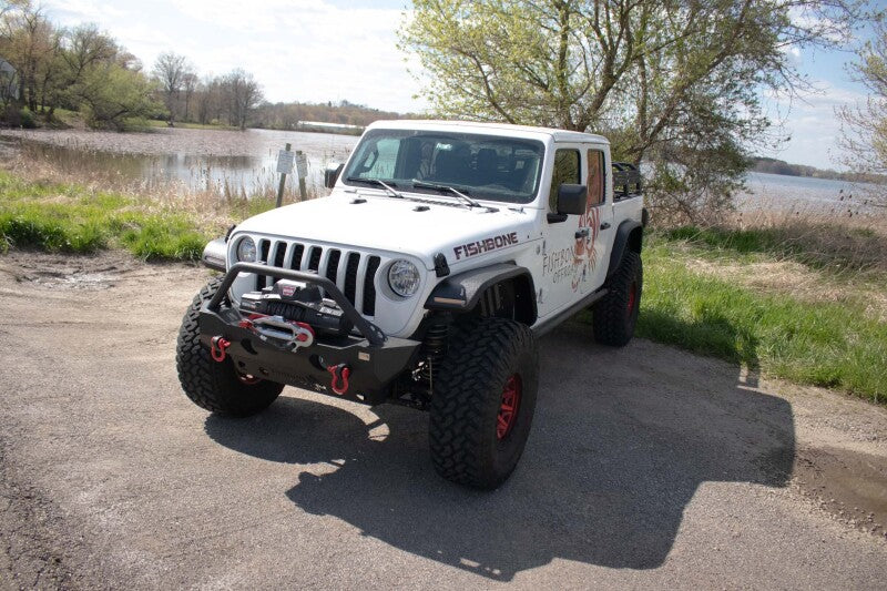 Fishbone Offroad 2018+ Jeep Wrangler JL/JLU/2020+ Gladiator JT Alum Front Fender Flares - Black Fender Flares Fishbone Offroad
