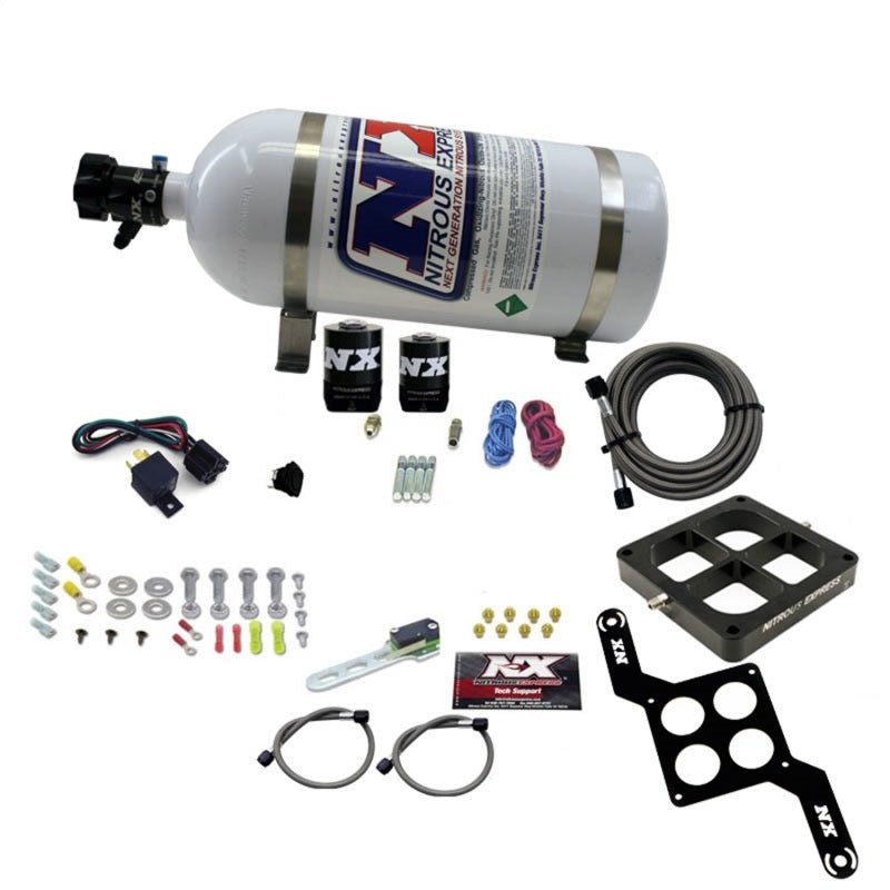 Nitrous Express Dominator Single Entry Billet Crossbar RNC Nitrous Kit (250-750HP) w/10lb Bottle Nitrous Systems Nitrous Express