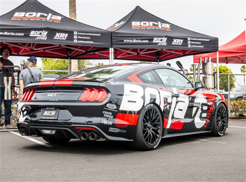 Borla 2018 Ford Mustang GT 5.0L AT/MT 3in S-Type Catback Exhaust Carbon Fiber Tips w/ Valves Catback Borla