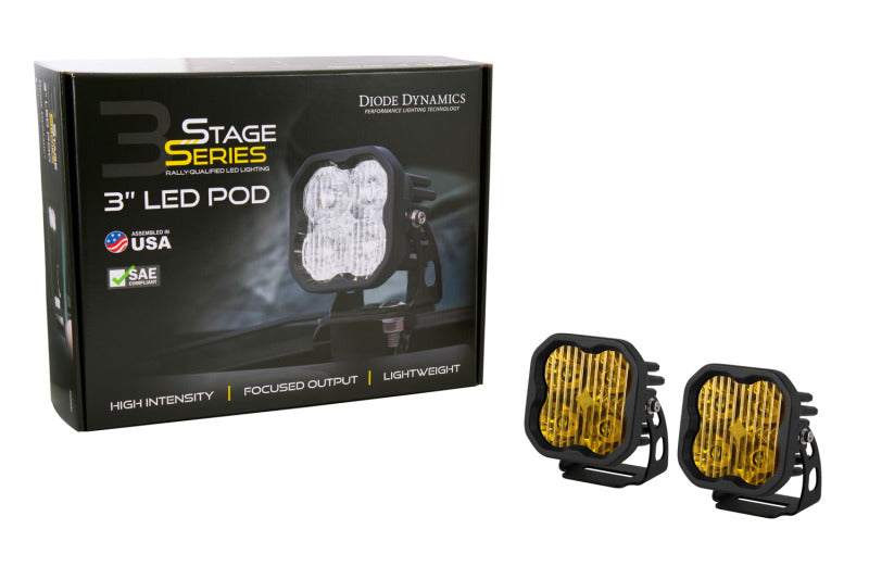 Diode Dynamics SS3 Sport ABL - Yellow Driving Standard (Pair) Light Accessories and Wiring Diode Dynamics