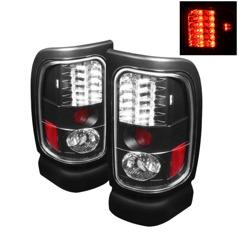 Spyder Dodge Ram 1500 94-01/Ram 2500/3500 94-02 LED Tail Lights Black ALT-YD-DRAM94-LED-BK Tail Lights SPYDER