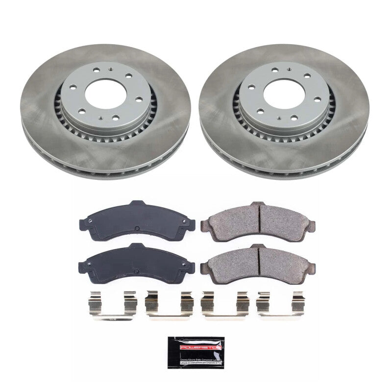 Power Stop 2005 Saab 9-7x Front Semi-Coated Rotor Kit Brake Kits - Performance Blank PowerStop
