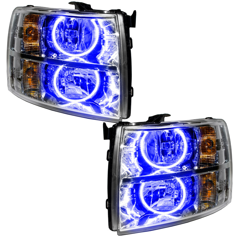 Oracle Lighting 07-13 Chevrolet Silverado Pre-Assembled LED Halo Headlights - Blue Headlights ORACLE Lighting
