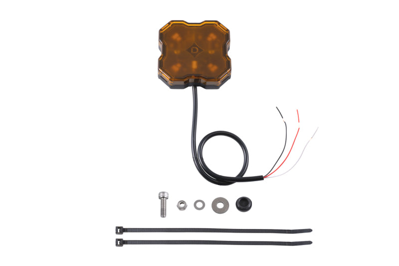 Diode Dynamics Stage Series Single Color LED Rock Light - Amber Hookup (one) Light Accessories and Wiring Diode Dynamics
