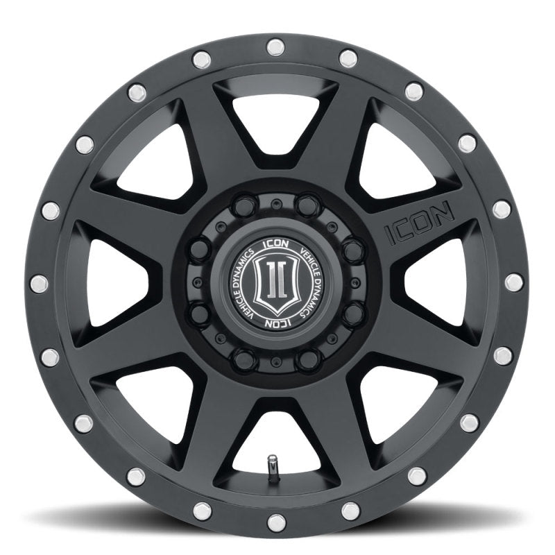 ICON Rebound 17x8.5 8x6.5 13mm Offset 5.25in BS 121.4mm Bore Satin Black Wheel Wheels - Cast ICON
