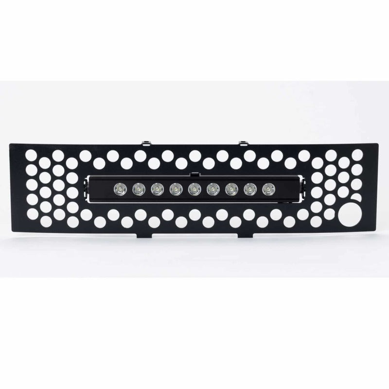 Putco 11-14 Ford F-150 EcoBoost SS Black Punch Bumper Grille Insert w/ 10in Luminix Light Bar Grilles Putco