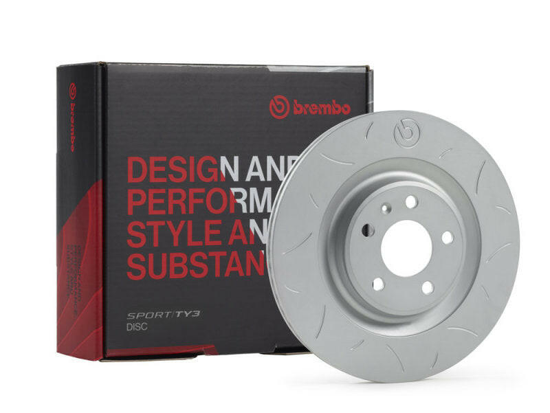 Brembo 00-13 Mitsubishi Evo VIII/00-13 Evo IX Rear TY3 Sport Disc Rotor - 300X22 Brake Rotors - Slotted Brembo