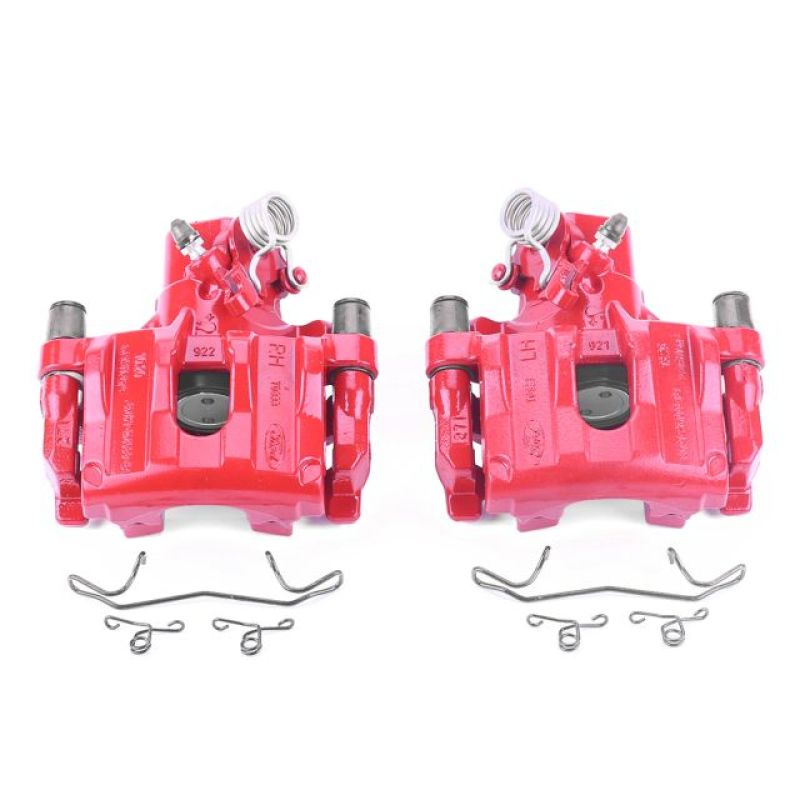 Power Stop 12-17 Ford Focus Rear Red Calipers w/Brackets - Pair Brake Calipers - Perf PowerStop