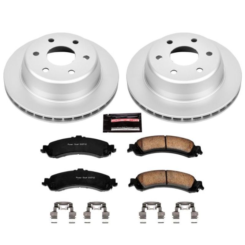 Power Stop 02-06 Cadillac Escalade Rear Z17 Evolution Geomet Coated Brake Kit Brake Kits - Performance Blank PowerStop