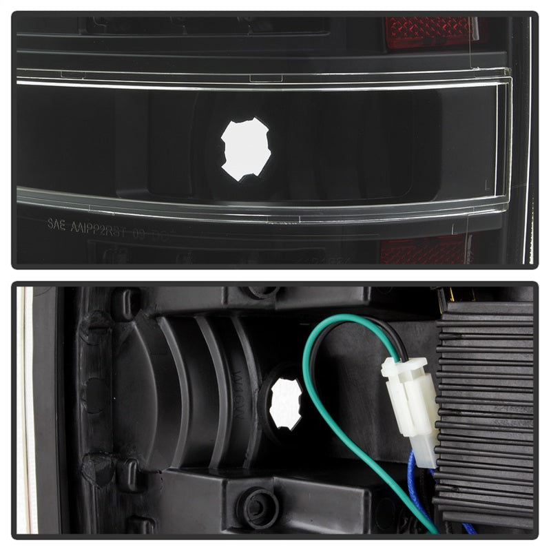 xTune 09-14 Ford F-150 Light Bar LED Tail Lights - Black (ALT-JH-FF15009-LBLED-BK) Tail Lights SPYDER