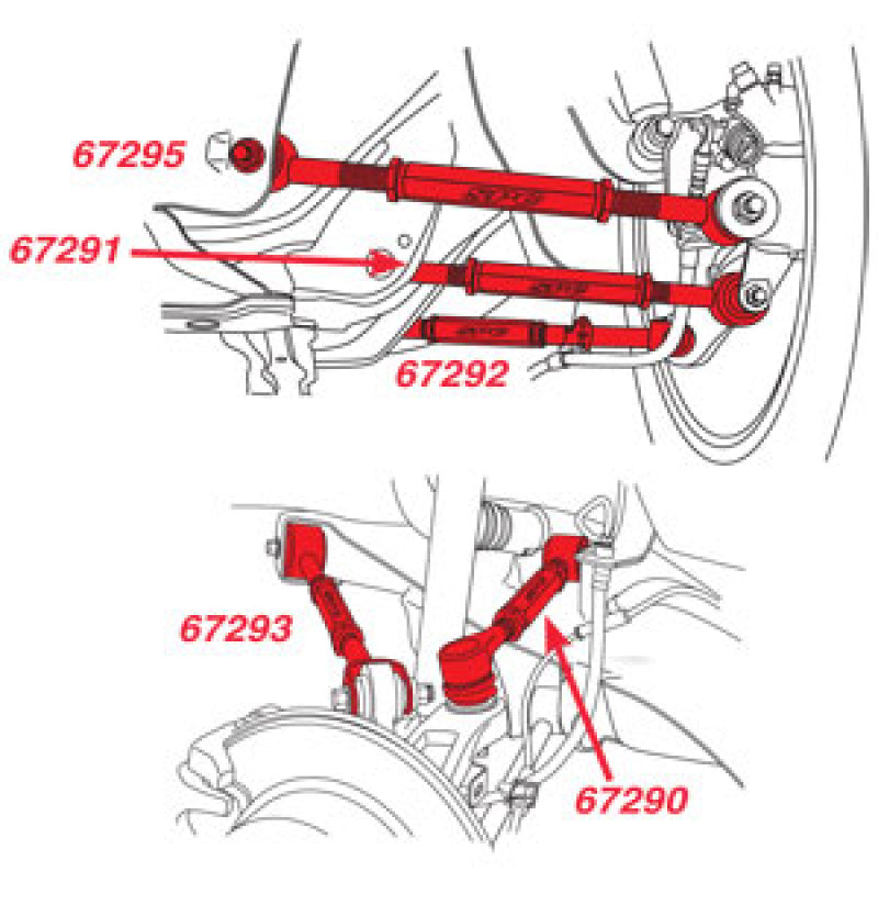 SPC Performance Honda/Acura Rear Adjustable Arms (Set of 5) Alignment Kits SPC Performance