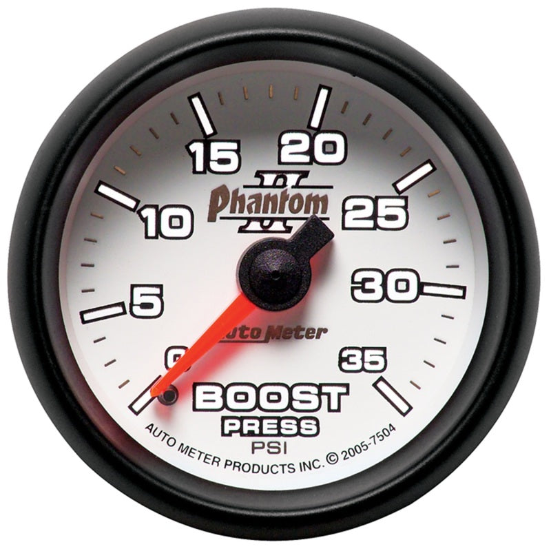 Autometer Phantom II 52.4mm Mechanical 0-35 PSI Boost Gauge Gauges AutoMeter