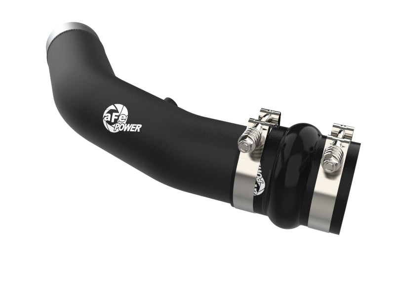 aFe 23-24 Ford Diesel Trucks V8-6.7L (td) BladeRunner 3in. Aluminum Hot Charge Pipe - Black Intercoolers aFe