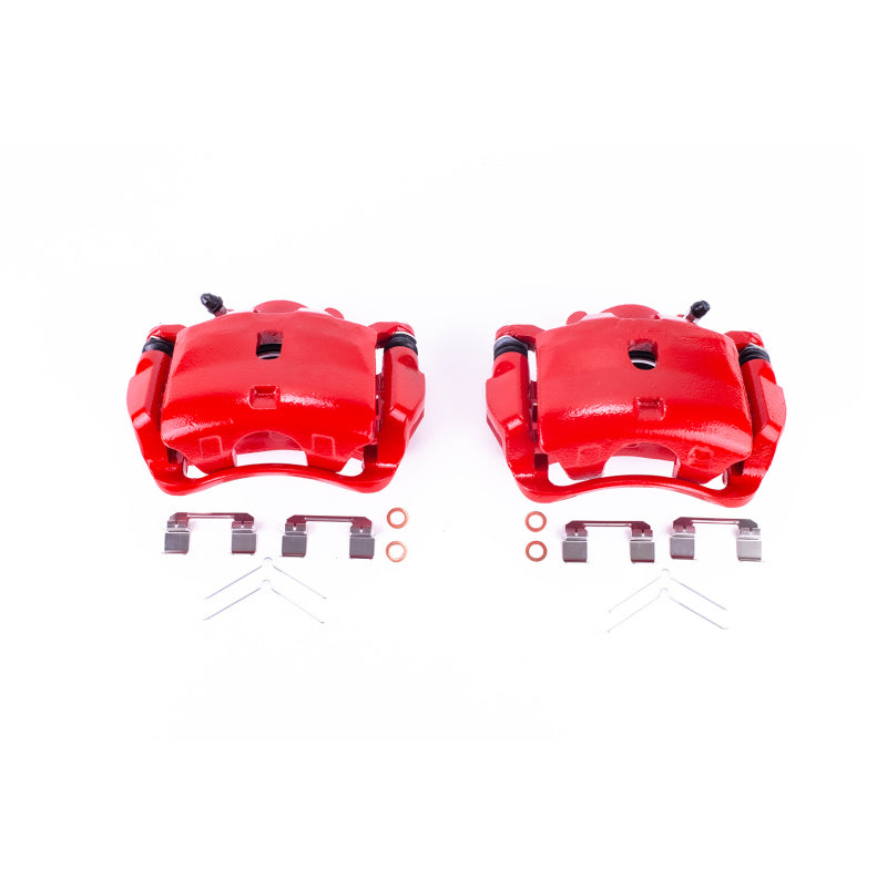 Power Stop 13-15 Acura ILX Front Red Calipers w/Brackets - Pair Brake Calipers - Perf PowerStop