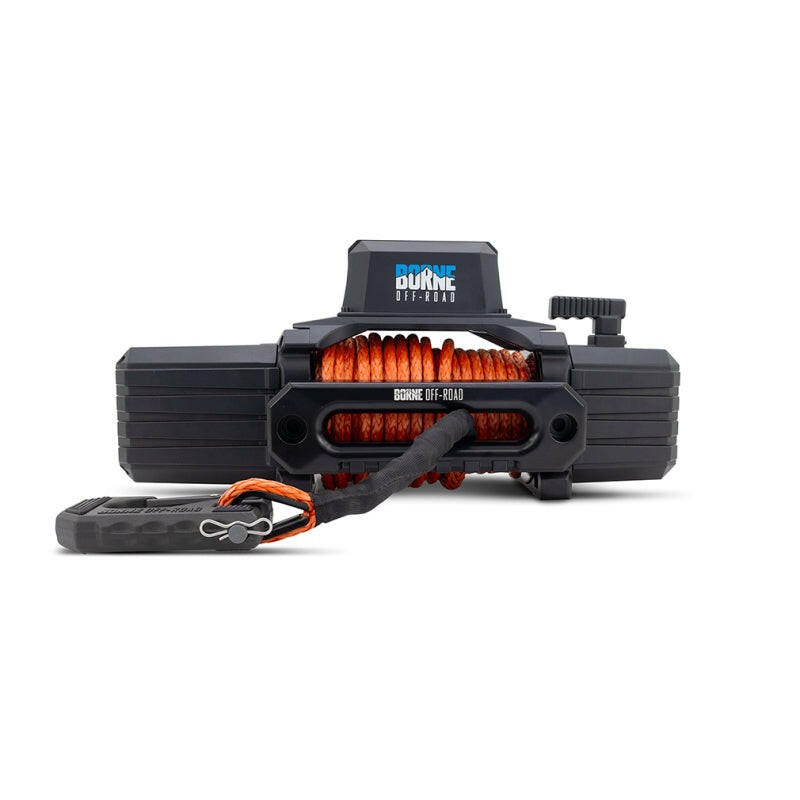 Borne Off-Road 10K Winch - Orange Synthetic Rope Winches Borne Off-Road
