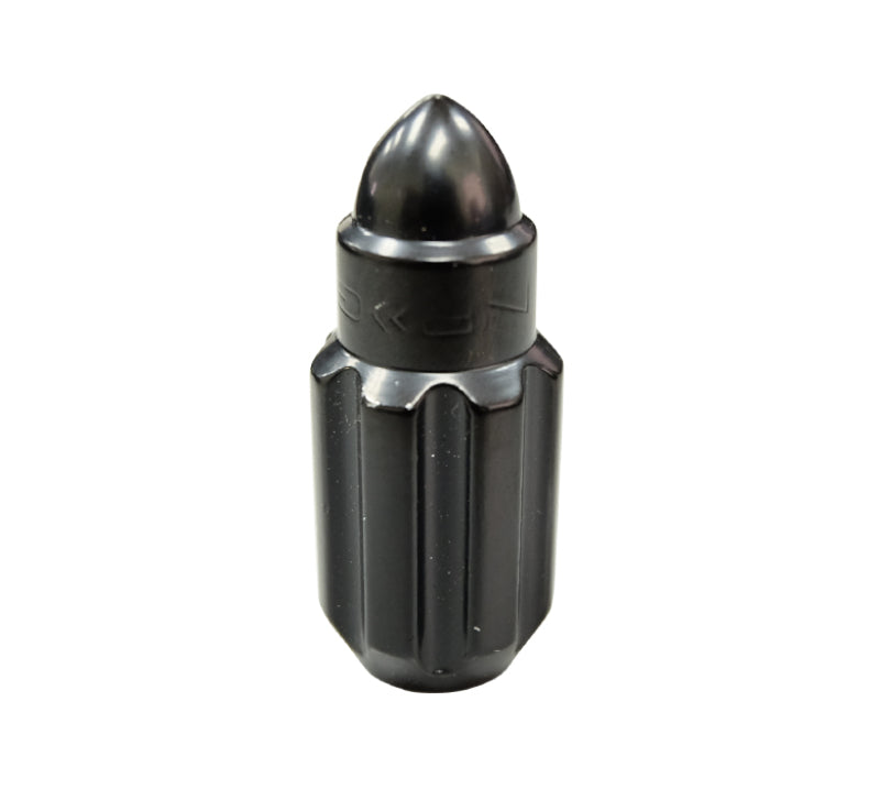 NRG 500 Series M12 X 1.5 Bullet Shape Steel Lug Nut Set - 21 Pc w/Lock Key - Black Lug Nuts NRG