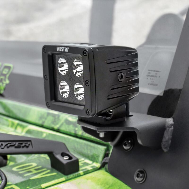 Westin LED Auxiliary Light 3.2in x 3.0in Spot w/5W Cree - Black Light Bars & Cubes Westin