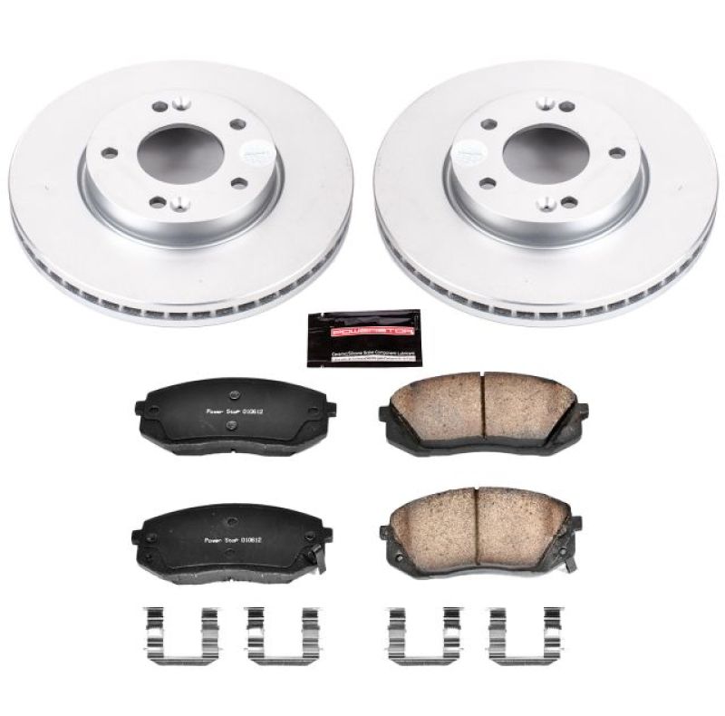 Power Stop 07-10 Kia Rondo Front Z17 Evolution Geomet Coated Brake Kit Brake Kits - Performance Blank PowerStop