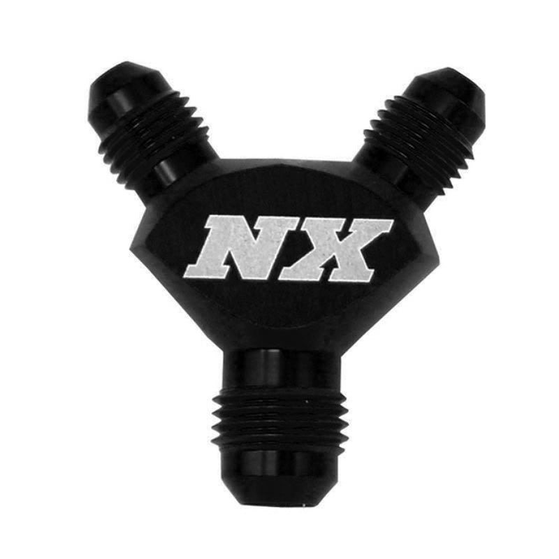 Nitrous Express 3AN x 3AN x 3AN Billet Pure-Flo Y Fitting - Black Fittings Nitrous Express