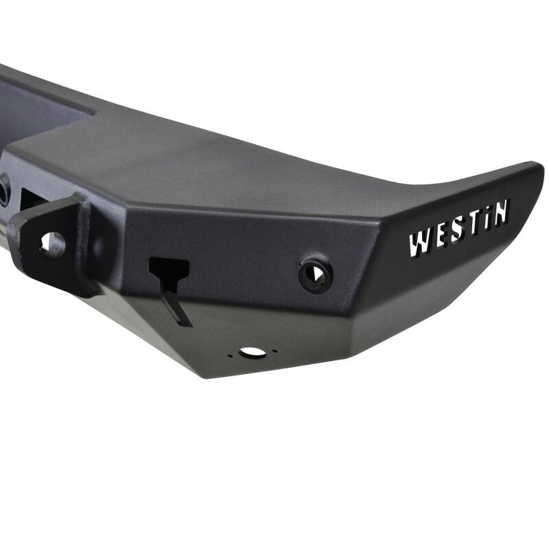 Westin 18-19 Jeep Wrangler JL WJ2 Rear Bumper w/ Sensors (Excl. Wrangler JK) - Textured Black Bumpers - Steel Westin