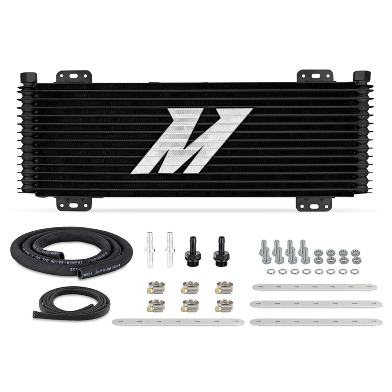 Mishimoto Universal Stacked Plate Trans Cooler 13 Row Black Transmission Coolers Mishimoto