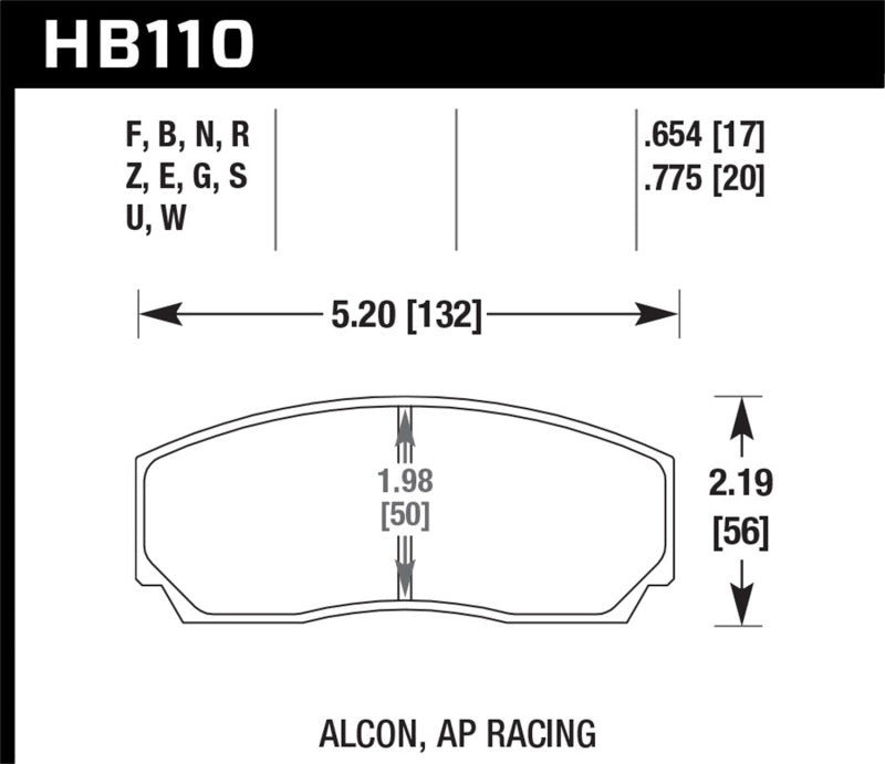 Hawk AP CP5200 Caliper Performance Ceramic Street Brake Pads Brake Pads - Performance Hawk Performance