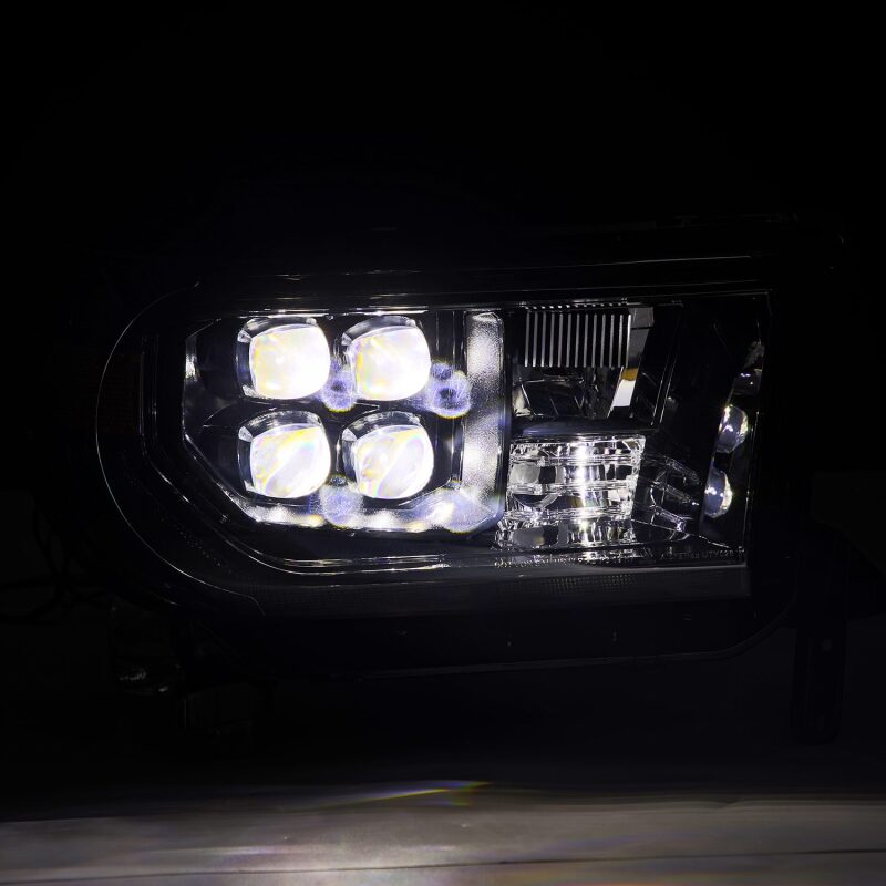 AlphaRex 07-13 Toyota Tundra NOVA LED Proj Headlights Alpha-Black w/Activ Light/Seq Signal/DRL Headlights AlphaRex