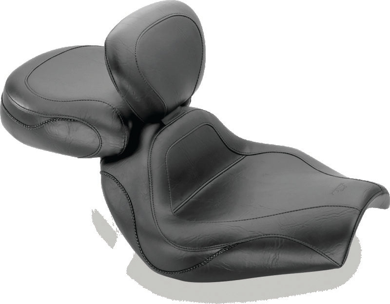 Mustang 2004 Kawasaki VZ1600 Marauder,04 Blvd,05 M95 Sport Touring 2PC Seat w/ DBR - Black Two-Piece Motorcycle Seats Mustang Motorcycle