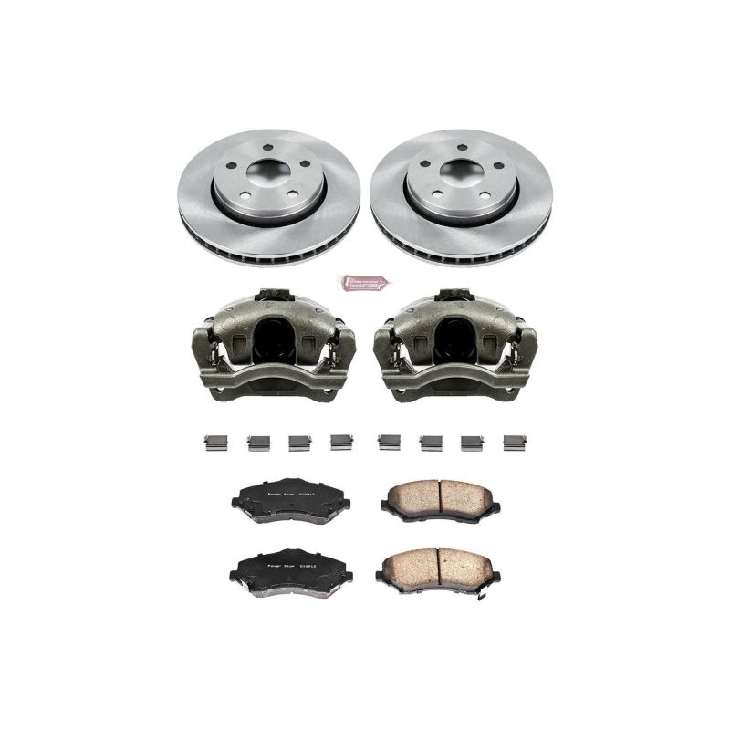 Power Stop 07-17 Jeep Wrangler Front Autospecialty Brake Kit w/Calipers Brake Kits - OE PowerStop
