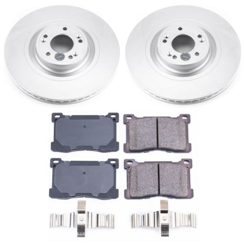 Power Stop 12-16 Hyundai Equus Front Z17 Evolution Geomet Coated Brake Kit Brake Kits - Performance Blank PowerStop