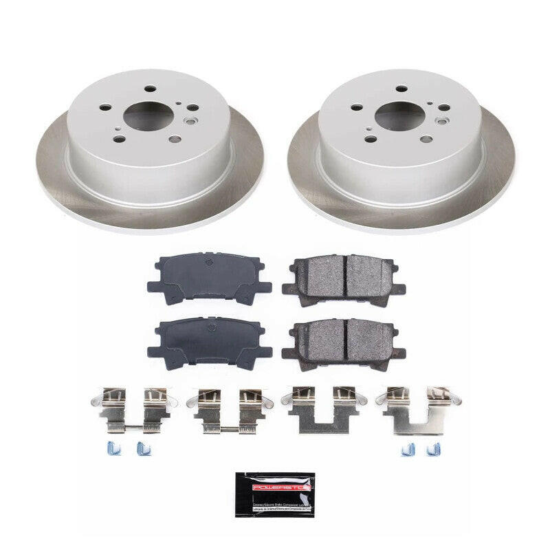 Power Stop 04-07 Toyota Highlander Rear Semi-Coated Rotor Kit Brake Kits - Performance Blank PowerStop