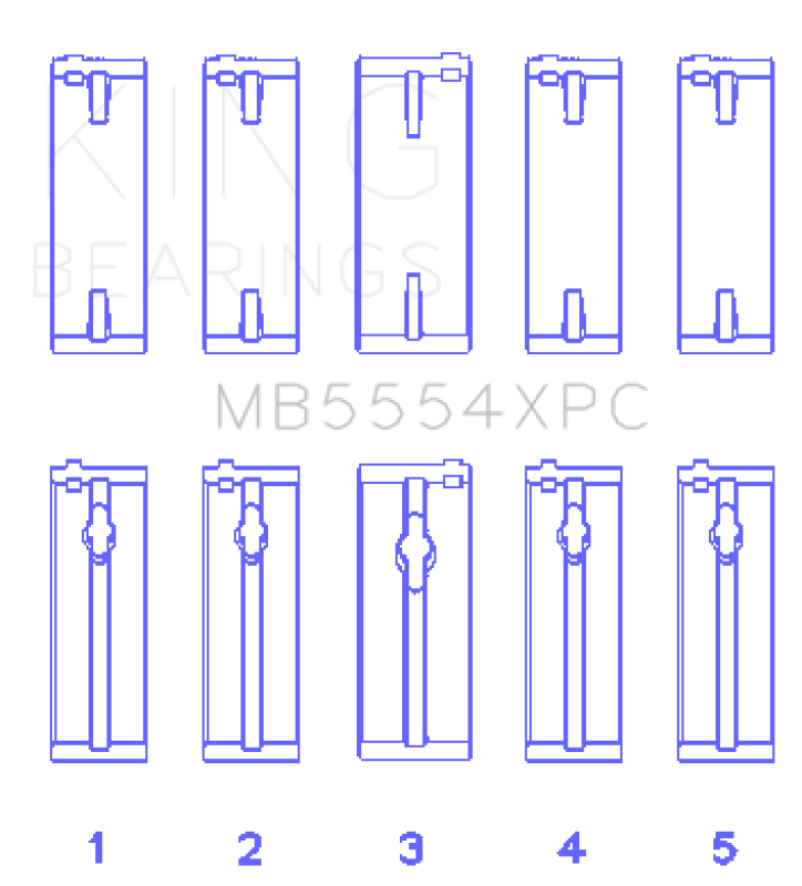 King Engine Bearings Toyota 3Sgte/16V 2.0L (Size +.026mm) Main Bearing Set Bearings King Engine Bearings